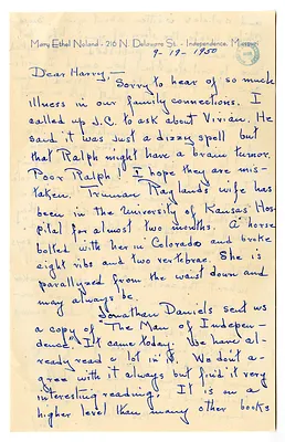 Letter from Mary Ethel Noland to Harry S. Truman