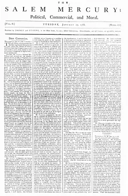 The Salem Mercury: Political, Commercial, and Moral