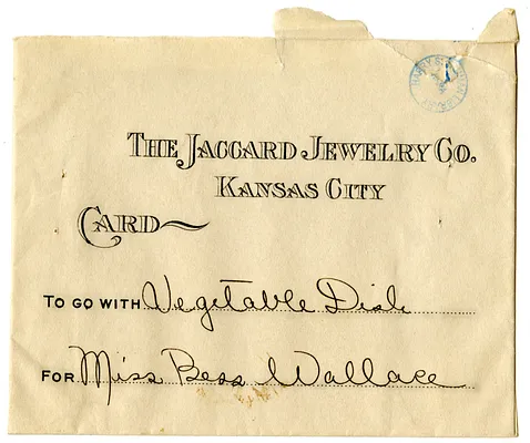 Wedding Gift Enclosure Card from Mr. and Mrs. Christian Casper and Adelaide Casper