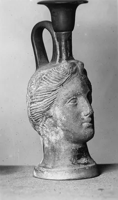 Lekythos in the Form of a Woman's Head