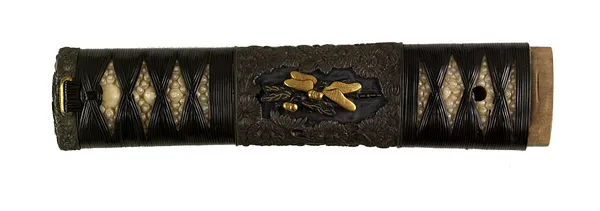 Tsuka with Chrysanthemums and Dragonflies
