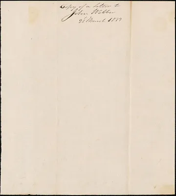 George Coffin to John Webber, 28 March 1833