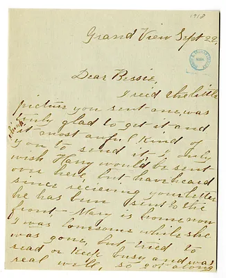 Letter from Martha Ellen Truman to Bess Wallace