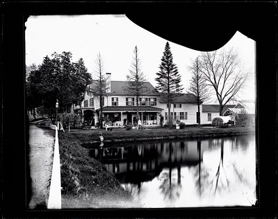 House beside a pond