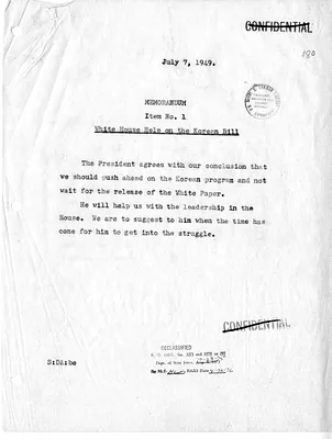 Memorandum of Conversation with Secretary of State Dean Acheson and President Harry S. Truman