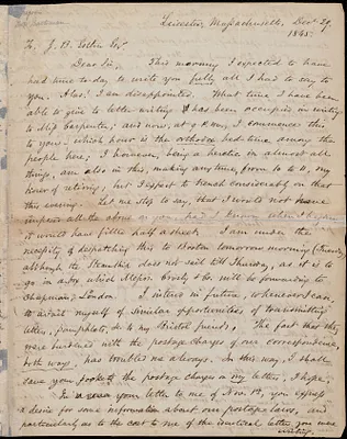 Letter from Samuel May, Leicester, Massachusetts, to John Bishop Estlin, Dec. 29, 1845