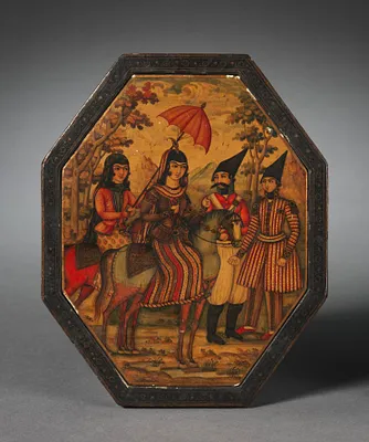 Octagonal Mirror Case with Lid