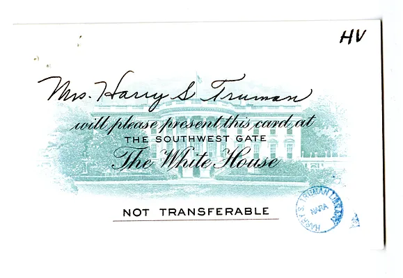 Invitation from President Jimmy Carter and First Lady Rosalynn Carter to Bess W. Truman