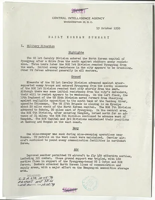 Memorandum, Daily Korean Summary