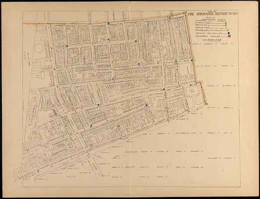 Fire insurance district atlas showing the fire insurance districts of the city of Boston