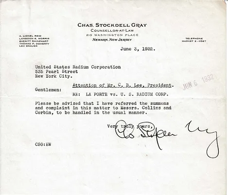 Letters Received to C.B. Lee, June 3, 1932
