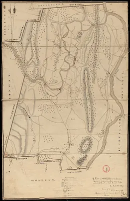 Plan of Deerfield made by Arthur W. Hoyt, dated 1830
