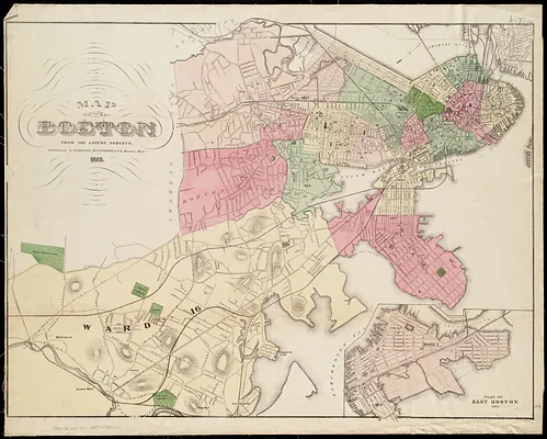 Map of Boston from the latest surveys