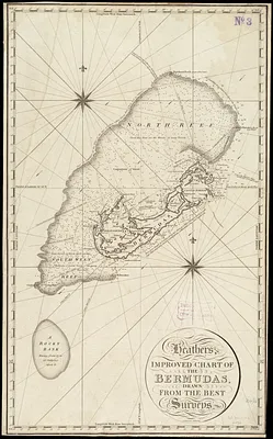 Heathers, improved chart of the Bermudas, drawn from the best surveys
