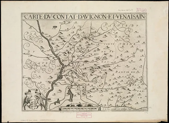 Carte du contat d'Avignon et Venaisain