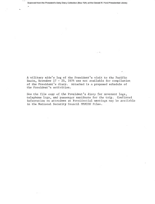 President Gerald R. Ford's Daily Diary, November 18, 1974