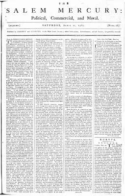 The Salem Mercury: Political, Commercial, and Moral