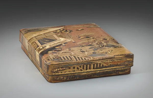 Writing Box (Suzuribako) with the “First Song” (Hatsune) Chapter from the Tale of Genji