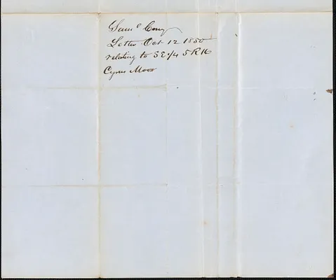Samuel Cony to George Coffin, 12 October 1850