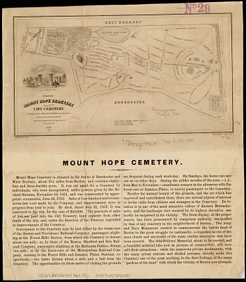Plan of Mount Hope Cemetery
