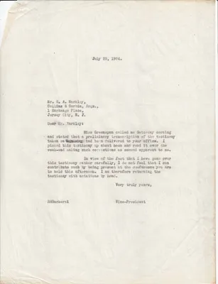 Letters Sent to E.A. Markley, July 23, 1934