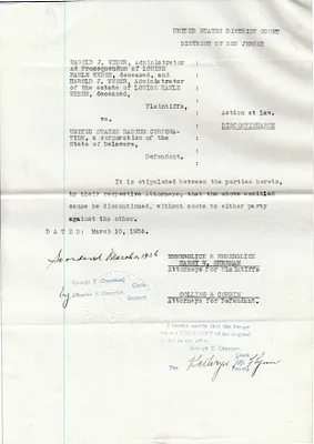 Copies of Court Documents, March 11, 1936
