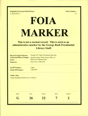 Prayer Breakfast 8/20/92 [OA 7578] [2]