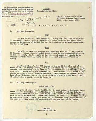 Memorandum, Daily Korean Bulletin