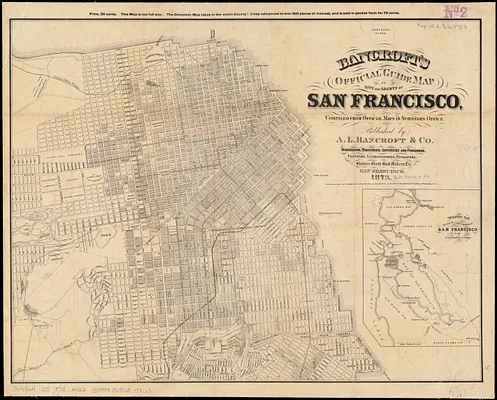 Bancroft's official guide map of city and county of San Francisco