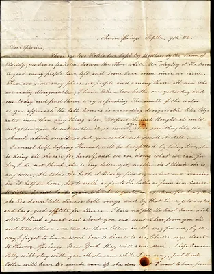Mary Spooner to Ephraim Spooner Sept. 7 1856