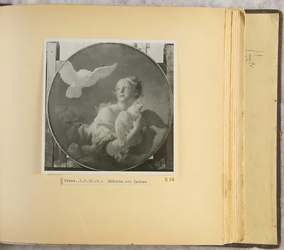 Franz., 2.H.18.Jh: "Mädchen mit Tauben"