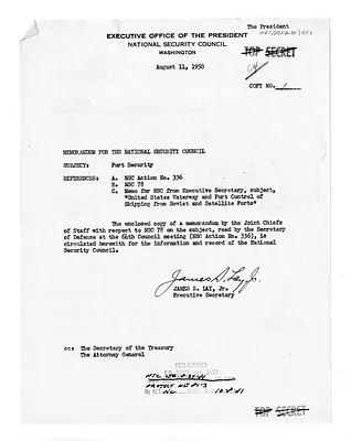 Memorandum from James S. Lay, Jr. to the National Security Council with Attachment