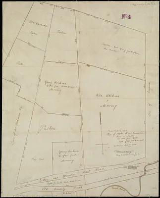 Plan of Stephen W. and Francis Jackson's farm in Newton, 6 1/2 miles from Boston