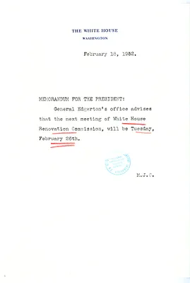 Memorandum from Matthew Connelly to President Harry S. Truman