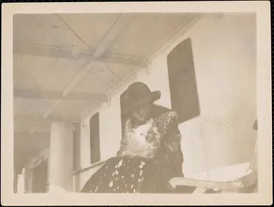 The lady with the dog, on board the Devonian