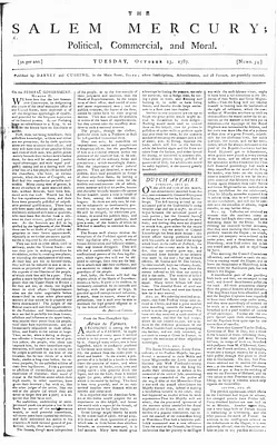 The Salem Mercury: Political, Commercial, and Moral