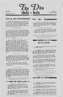 Vietnamese Newsletter Issued in the Refugee Camp at Fort Chaffee, Arkansas