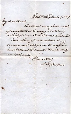 D.N Spooner to Ephraim Spooner Sept. 9 1847
