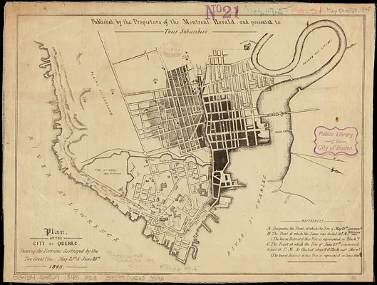 Plan of the city of Quebec