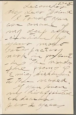 Lavinia Norcross Dickinson, Amherst, Mass., autograph letter signed to Thomas Wentworth Higginson, 23 December 1890