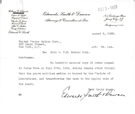 Letters Received, August 2, 1933