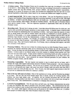 Welfare Reform Implementation [2]