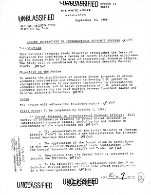 NSSD 2-86 Soviet Initiatives in International Economic Affairs