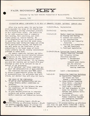 Fair Housing Key, January 1965