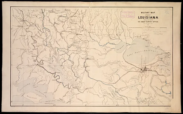 Military map of part of Louisiana