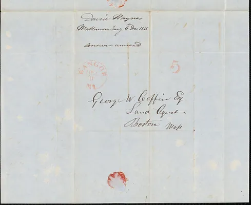 David Haynes to George Coffin, 6 December 1845