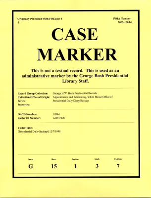[Presidential Daily Backup] 12/7/1990