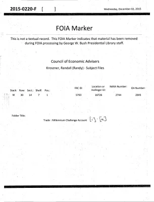 Trade: Millennium Challenge Account [1]