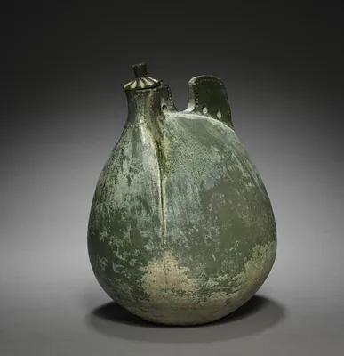 Leather Bag-Shaped Flask with Cover