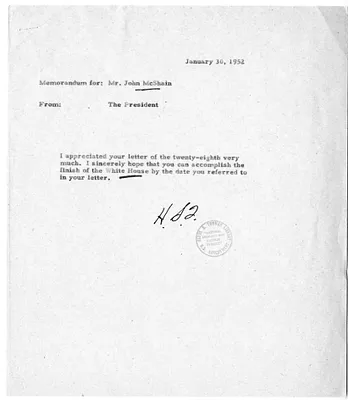 Correspondence Between President Harry S. Truman and John McShain